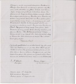 Click to enlarge 1858, 28th December - Will of Thomas Cull